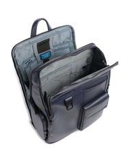 PIQUADRO FINN Laptop-Rucksack 15,6", aus Leder Blau - PC-Rucksäcke - 4