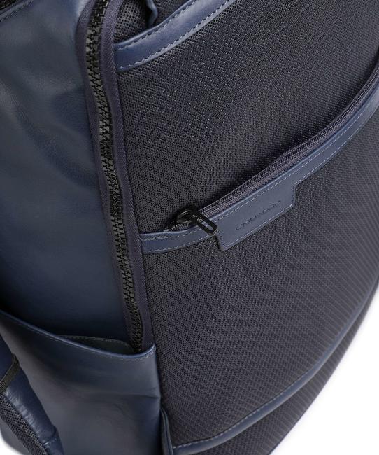 FINN Laptop-Rucksack 14", aus Leder Blau - PC-Rucksäcke