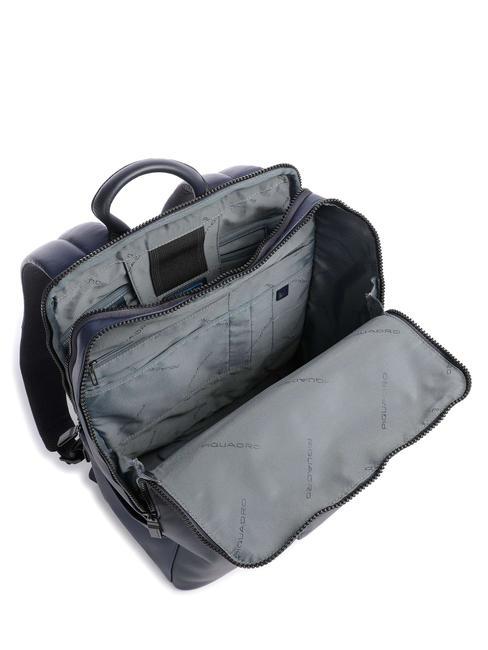 FINN Laptop-Rucksack 14", aus Leder Blau - PC-Rucksäcke