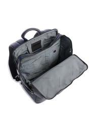 PIQUADRO FINN Laptop-Rucksack 14", aus Leder Blau - PC-Rucksäcke - 4