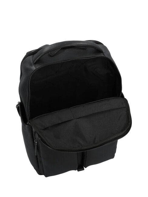 PAAVO Laptop-Rucksack 15,6", aus Leder Schwarz - PC-Rucksäcke