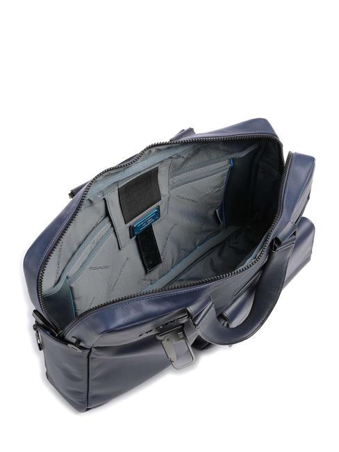 FINN 14-Zoll-Laptop-Aktentasche aus Leder Blau - Arbeitstaschen