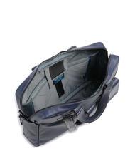 PIQUADRO FINN 14-Zoll-Laptop-Aktentasche aus Leder Blau - Arbeitstaschen - 4