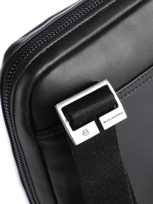 PAN Kleine Ledergeldbörse Schwarz - Umhängetaschen Herren