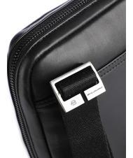 PIQUADRO PAN Kleine Ledergeldbörse Schwarz - Umhängetaschen Herren - 3