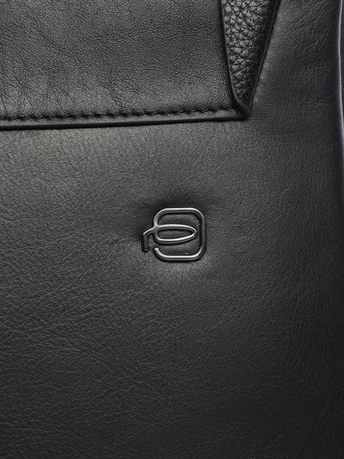 MACBETH Erweiterbare Ledertasche Schwarz - Umhängetaschen Herren