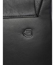 PIQUADRO MACBETH Erweiterbare Ledertasche Schwarz - Umhängetaschen Herren - 3