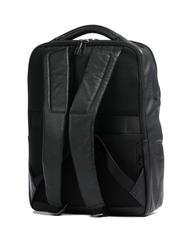 PIQUADRO AKRON Anti-Diebstahl-Lederrucksack, 15,6-Zoll-PC-Halterung Schwarz - PC-Rucksäcke - 2