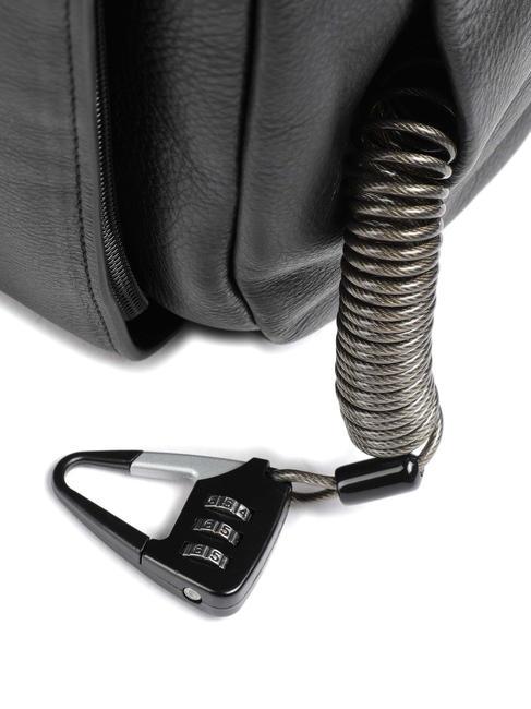 AKRON Anti-Diebstahl-Lederrucksack, 15,6-Zoll-PC-Halterung Schwarz - PC-Rucksäcke