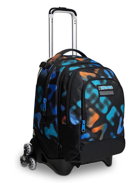 MELT BOY JACK Abnehmbarer 3-Rad-Trolley-Rucksack Schwarz - Rucks&auml;cke mit Trolleyfunktion
