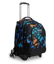 SEVEN MELT BOY JACK Abnehmbarer 3-Rad-Trolley-Rucksack Schwarz - Rucks&auml;cke mit Trolleyfunktion - 3