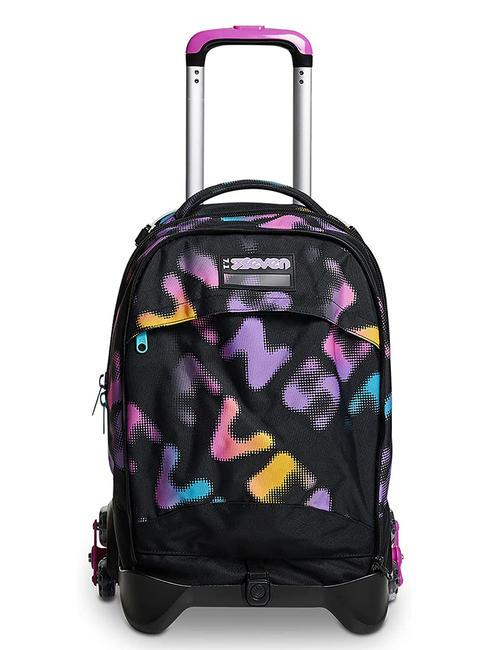 MELT GIRL JACK Abnehmbarer 3-Rad-Trolley-Rucksack Schwarz - Rucks&auml;cke mit Trolleyfunktion