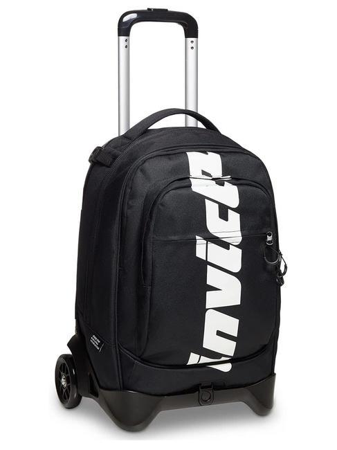 LOGO NEW PLUG Abnehmbarer Trolley-Rucksack mit 2 R&auml;dern Schwarz - Rucks&auml;cke mit Trolleyfunktion