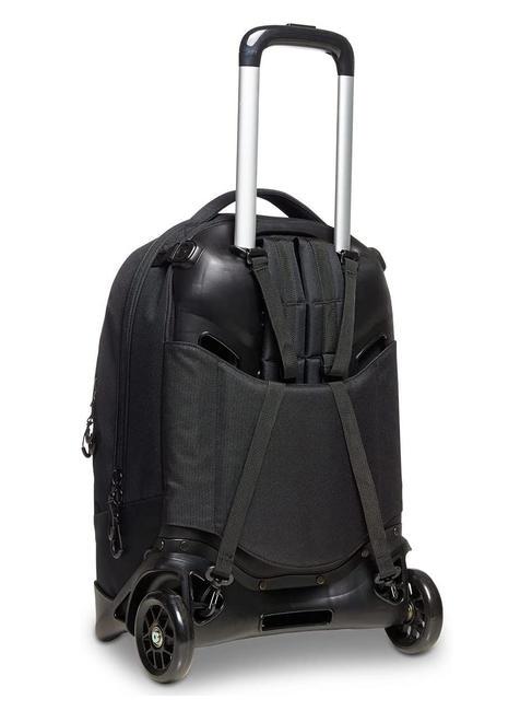 LOGO NEW PLUG Abnehmbarer Trolley-Rucksack mit 2 R&auml;dern Schwarz - Rucks&auml;cke mit Trolleyfunktion