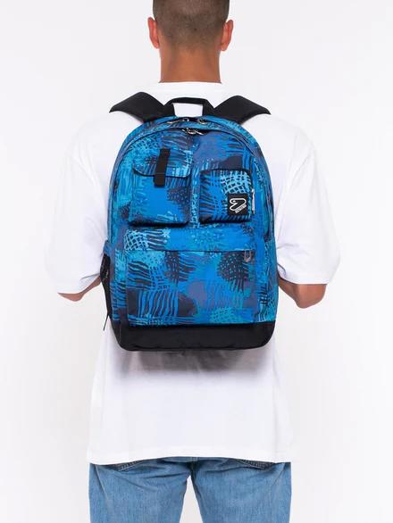 THE DOUBLE PRO XXL Rucksack mit kabellosen Kopfh&ouml;rern blautief - Rucks&auml;cke f&uuml;r Schule &amp; Freizeit