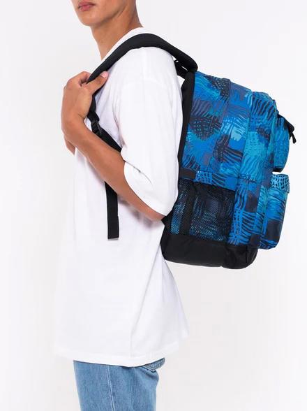 THE DOUBLE PRO XXL Rucksack mit kabellosen Kopfh&ouml;rern blautief - Rucks&auml;cke f&uuml;r Schule &amp; Freizeit