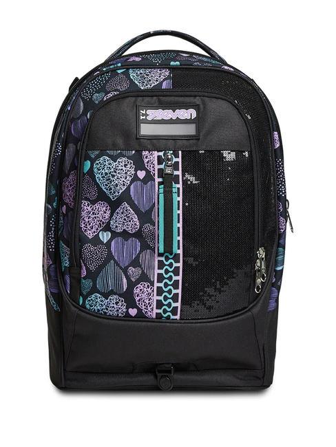 PATCHYHEART GIRL JACK Abnehmbarer Trolley-Rucksack mit 2 R&auml;dern Schwarz - Rucks&auml;cke mit Trolleyfunktion