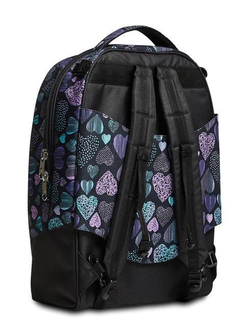 PATCHYHEART GIRL JACK Abnehmbarer Trolley-Rucksack mit 2 R&auml;dern Schwarz - Rucks&auml;cke mit Trolleyfunktion