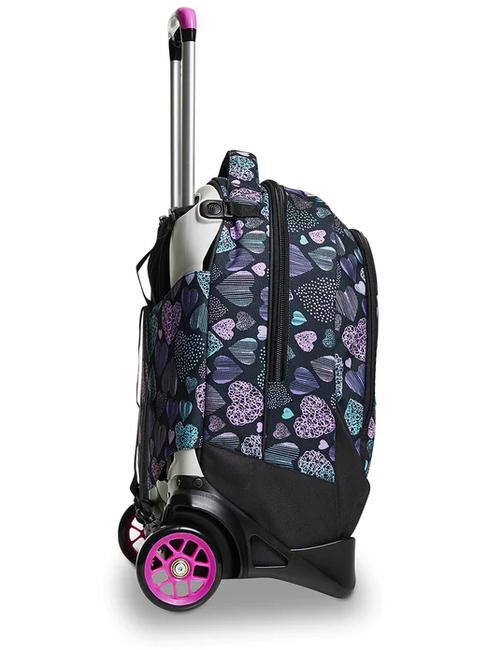 PATCHYHEART GIRL JACK Abnehmbarer Trolley-Rucksack mit 2 R&auml;dern Schwarz - Rucks&auml;cke mit Trolleyfunktion