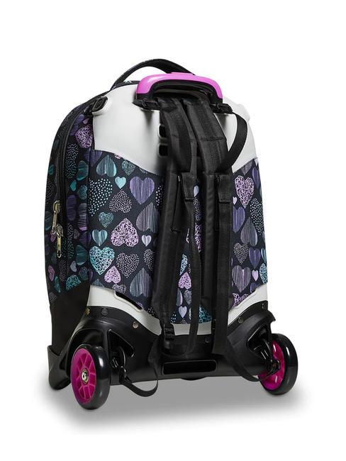 PATCHYHEART GIRL JACK Abnehmbarer Trolley-Rucksack mit 2 R&auml;dern Schwarz - Rucks&auml;cke mit Trolleyfunktion