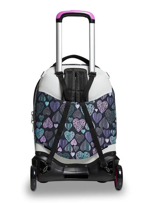 PATCHYHEART GIRL JACK Abnehmbarer Trolley-Rucksack mit 2 R&auml;dern Schwarz - Rucks&auml;cke mit Trolleyfunktion