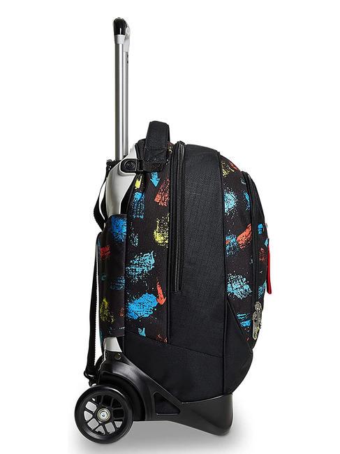 SCRATCH BOY JACK Abnehmbarer Trolley-Rucksack mit 2 R&auml;dern Schwarz - Rucks&auml;cke mit Trolleyfunktion