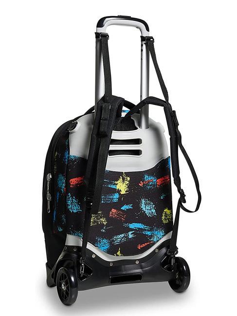 SCRATCH BOY JACK Abnehmbarer Trolley-Rucksack mit 2 R&auml;dern Schwarz - Rucks&auml;cke mit Trolleyfunktion