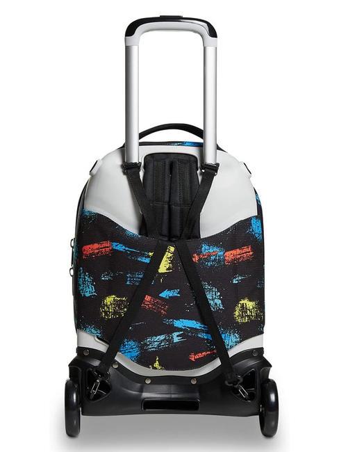 SCRATCH BOY JACK Abnehmbarer Trolley-Rucksack mit 2 R&auml;dern Schwarz - Rucks&auml;cke mit Trolleyfunktion
