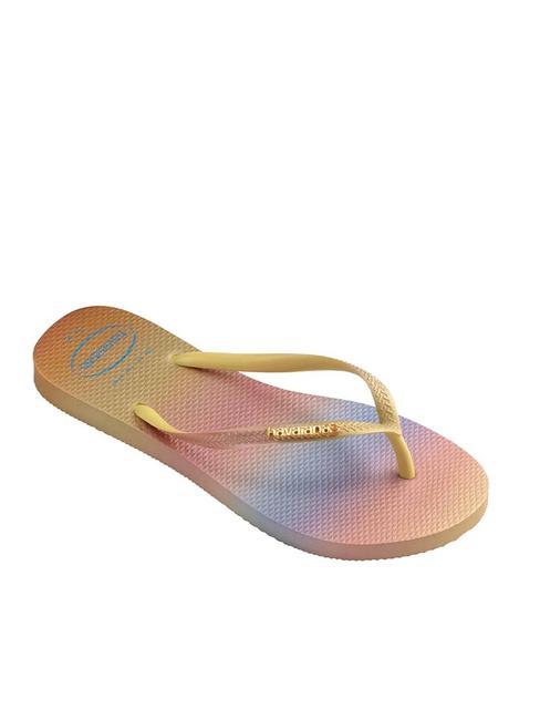 SLIM GRADIENT Flip Flops gelbe Pixel - Damenschuhe