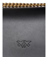 PINKO LOVE ONE MINI Minitasche aus Kalbsleder schwarz-antikgold - Damentaschen - 5