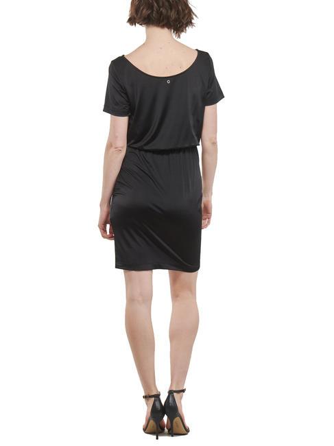 GATHERING POPLIA Stretchkleid mit kurzen &Auml;rmeln jetbla - Damenkleider