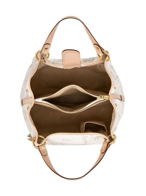 GEO WHITE Mittlere Tasche mit Schultergurt Weiß - Damentaschen