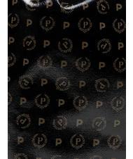 POLLINI HERITAGE COATED Einkaufstasche aus Segeltuch Schwarz - Damentaschen - 5