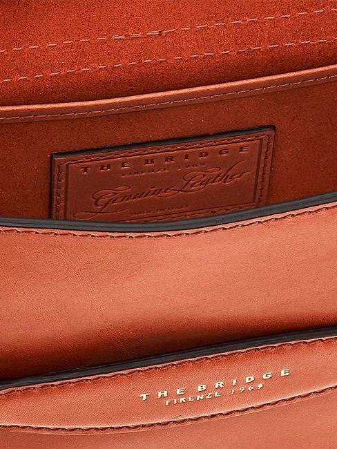 BETTINA Mini-Umhängetasche aus Leder Rost abb. Gold - Damentaschen