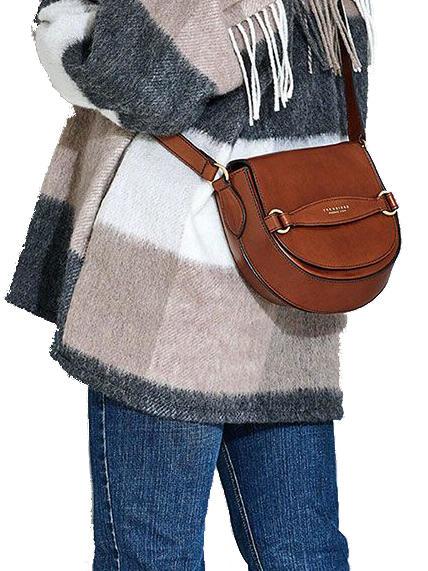 BETTINA Mini-Umhängetasche aus Leder Rost abb. Gold - Damentaschen