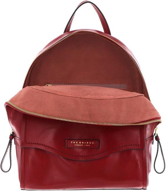 COSTANZA Rucksack aus Leder Kirsche / Gold - Damentaschen