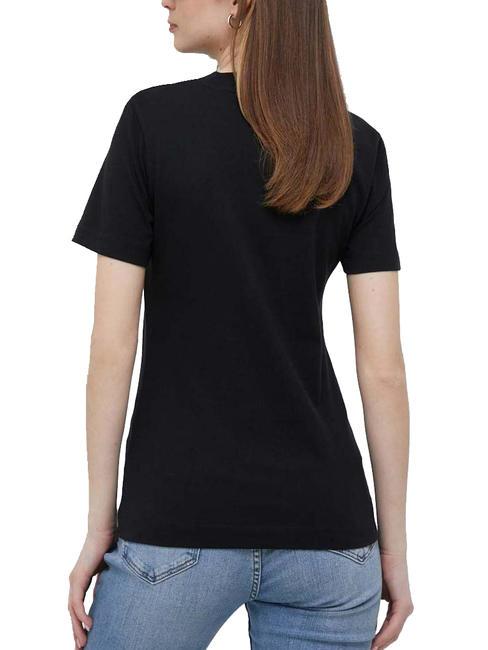 CK JEANS MONOLOGO Schmal geschnittenes T-Shirt aus Baumwolle Ck Schwarz - T-Shirts und Tops f&uuml;r Damen