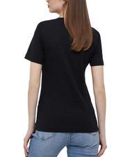CALVIN KLEIN CK JEANS MONOLOGO Schmal geschnittenes T-Shirt aus Baumwolle Ck Schwarz - T-Shirts und Tops f&uuml;r Damen - 2