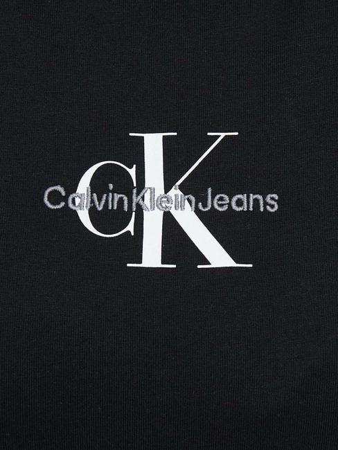 CK JEANS MONOLOGO Schmal geschnittenes T-Shirt aus Baumwolle Ck Schwarz - T-Shirts und Tops f&uuml;r Damen