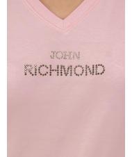 JOHN RICHMOND RONDON Baumwoll-T-Shirt mit Strasssteinen rosa - T-Shirts und Tops f&uuml;r Damen - 2