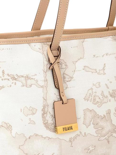 GEO CLASSIC Einkaufstasche um die Schulter Weiß - Damentaschen