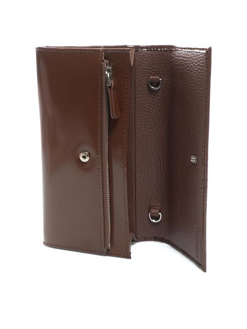 CAMPIONARIO - METALLIC SHINY Portemonnaie aus Leder Johannisbrot - Damentaschen