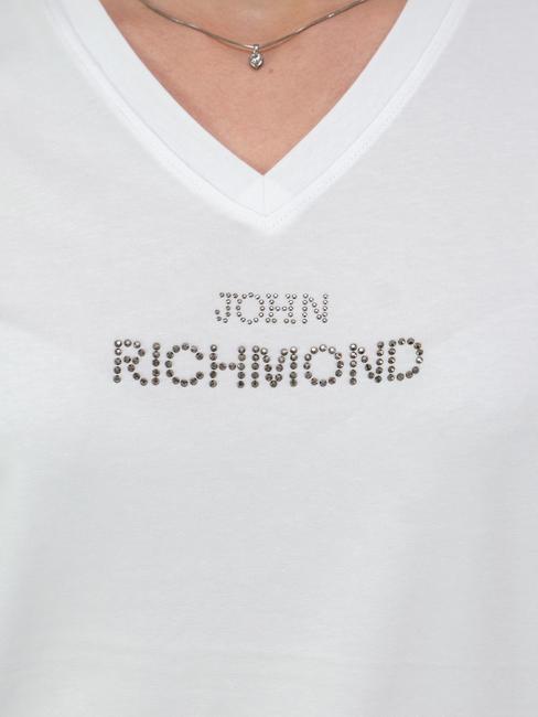 RONDON Baumwoll-T-Shirt mit Strasssteinen Weiss - T-Shirts und Tops f&uuml;r Damen