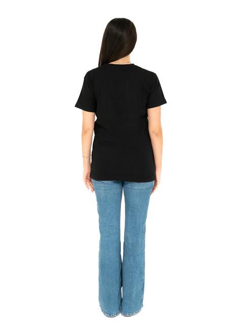 RONDON Baumwoll-T-Shirt mit Strasssteinen Schwarz - T-Shirts und Tops f&uuml;r Damen