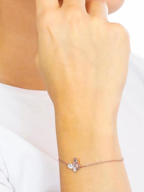 FARFALLE Blaues und weißes Zirkonarmband Rose - Armbänder