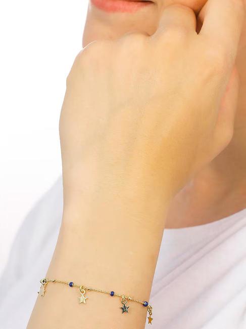 CANDY CHARM Armband mit Sternen und blauer Emaille Gold - Armbänder