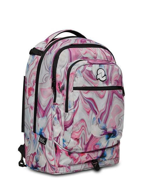 NEW WAY NEW PLUG Fantasy Rucksack mit abnehmbarem Trolley Marmorblume - Rucks&auml;cke mit Trolleyfunktion
