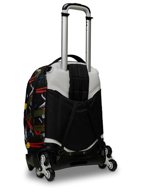 JACK FLUO BELTS Trolley-Rucksack 3 in 1, abnehmbar Tarngr&uuml;n - Rucks&auml;cke mit Trolleyfunktion
