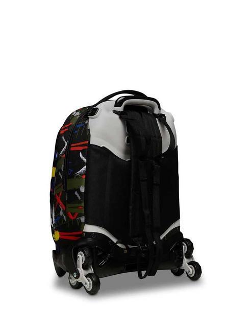 JACK FLUO BELTS Trolley-Rucksack 3 in 1, abnehmbar Tarngr&uuml;n - Rucks&auml;cke mit Trolleyfunktion