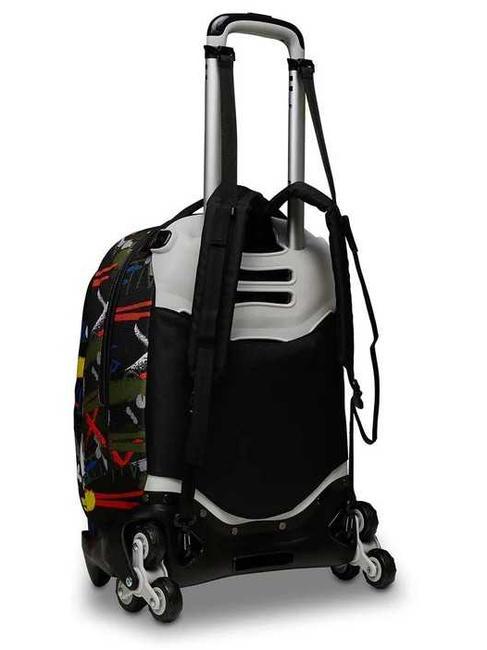 JACK FLUO BELTS Trolley-Rucksack 3 in 1, abnehmbar Tarngr&uuml;n - Rucks&auml;cke mit Trolleyfunktion
